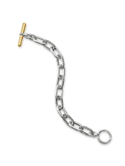 Dy Madison® Toggle Chain Bracelet In Sterling Silver With 18k Yellow Gold, 11mm