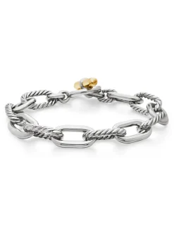Dy Madison® Toggle Chain Bracelet In Sterling Silver With 18k Yellow Gold, 11mm
