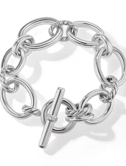 Dy Mercer™ Chain Bracelet In Sterling Silver With Pavé Diamonds