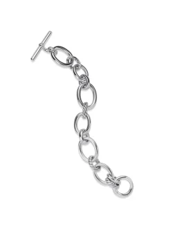 Dy Mercer™ Chain Bracelet In Sterling Silver With Pavé Diamonds