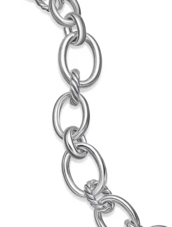 Dy Mercer™ Chain Bracelet In Sterling Silver With Pavé Diamonds
