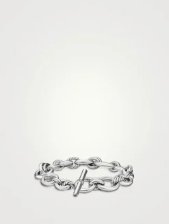 Dy Mercer® Chain Bracelet In Sterling Silver With Diamonds, 8mm