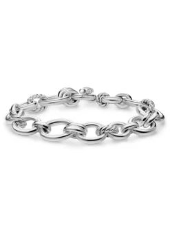 Dy Mercer® Chain Bracelet In Sterling Silver With Diamonds, 8mm