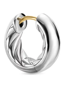 Dy Mercer® Micro Hoop Earrings In Sterling Silver, 13.4mm