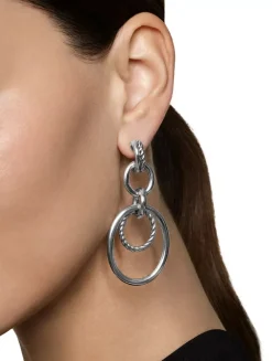 Dy Mercer® Mobile Drop Earrings In Sterling Silver, 65.7mm