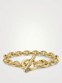 Dy Mercer® Toggle Chain Bracelet In 18k Yellow Gold With Diamonds, 8mm