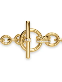 Dy Mercer® Toggle Chain Bracelet In 18k Yellow Gold With Diamonds, 8mm