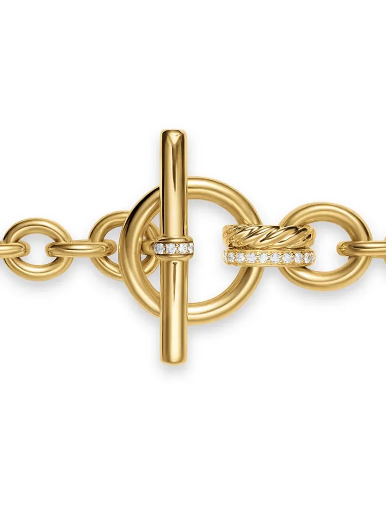 Dy Mercer® Toggle Chain Bracelet In 18k Yellow Gold With Diamonds, 8mm