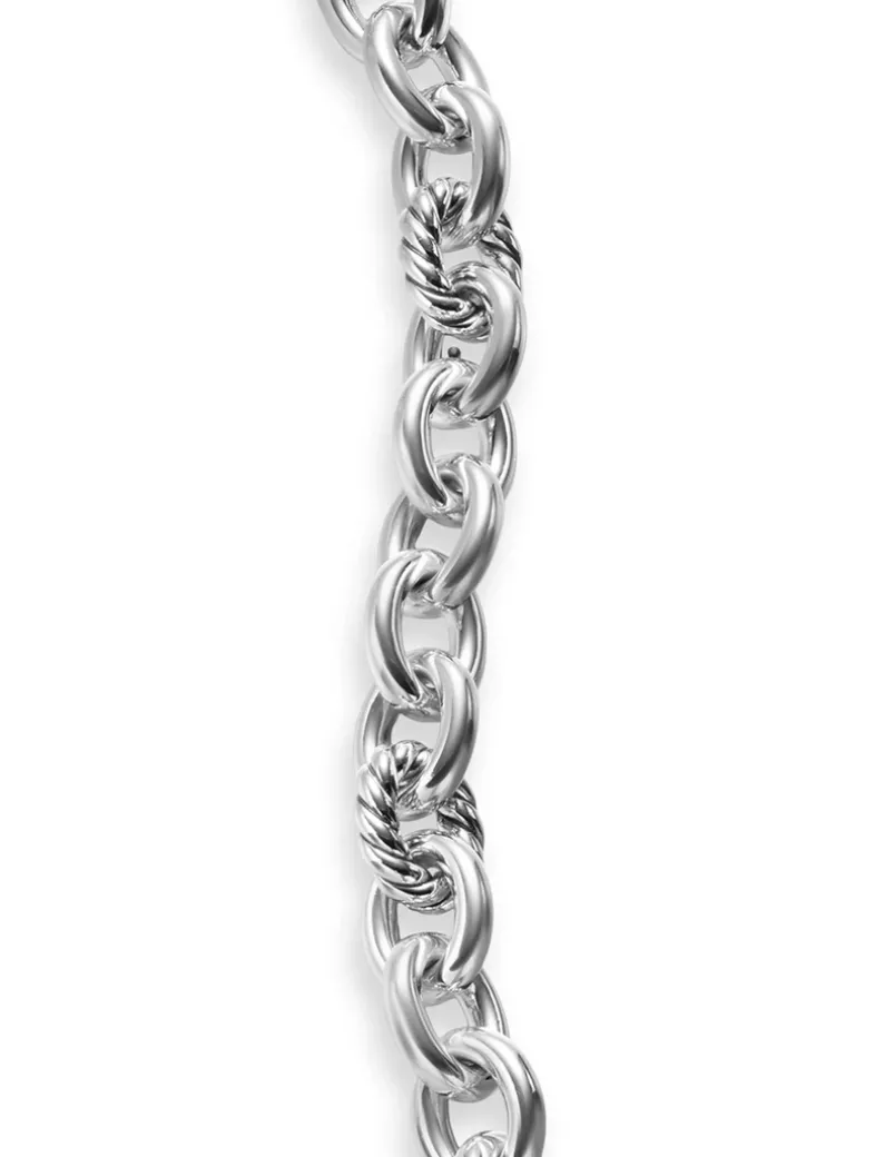 Dy Mercer® Toggle Chain Bracelet In Sterling Silver With 18k Yellow Gold And Diamonds, 8mm