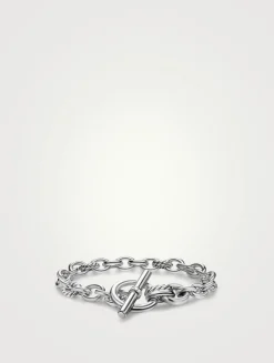 Dy Mercer® Toggle Chain Bracelet In Sterling Silver With Diamonds, 8mm