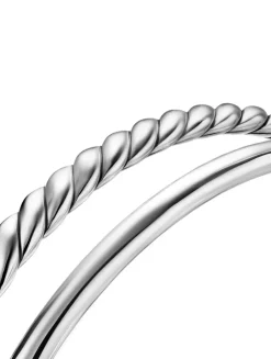 Dy Mercer® Two Row Cuff Bracelet In Sterling Silver, 8mm