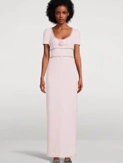 Embellished Crêpe Gown