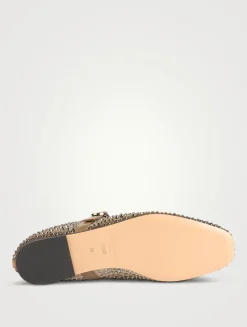 Embellished Mesh Mary Jane Ballet Flats