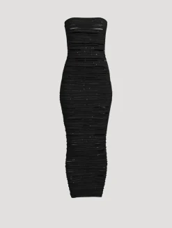 Embellished Strapless Dress