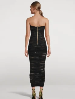 Embellished Strapless Dress