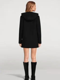 Embroidered Wool Duffle Coat