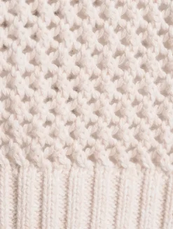 Emma Open-Weave Polo Sweater