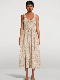 Emmaretta Midi Dress In Floral Print