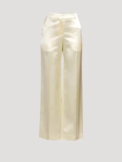 Encore Satin Wide-Leg Trousers