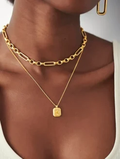 Engravable Citrine November Birthstone Pendant Necklace