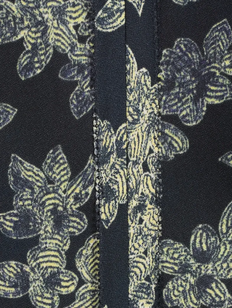 Evette Flutter-Sleeve Dress In Floral Print