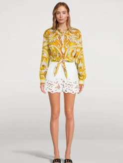 Eyelet Poplin Shorts