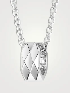 Facette 18K White Gold Pendant Necklace