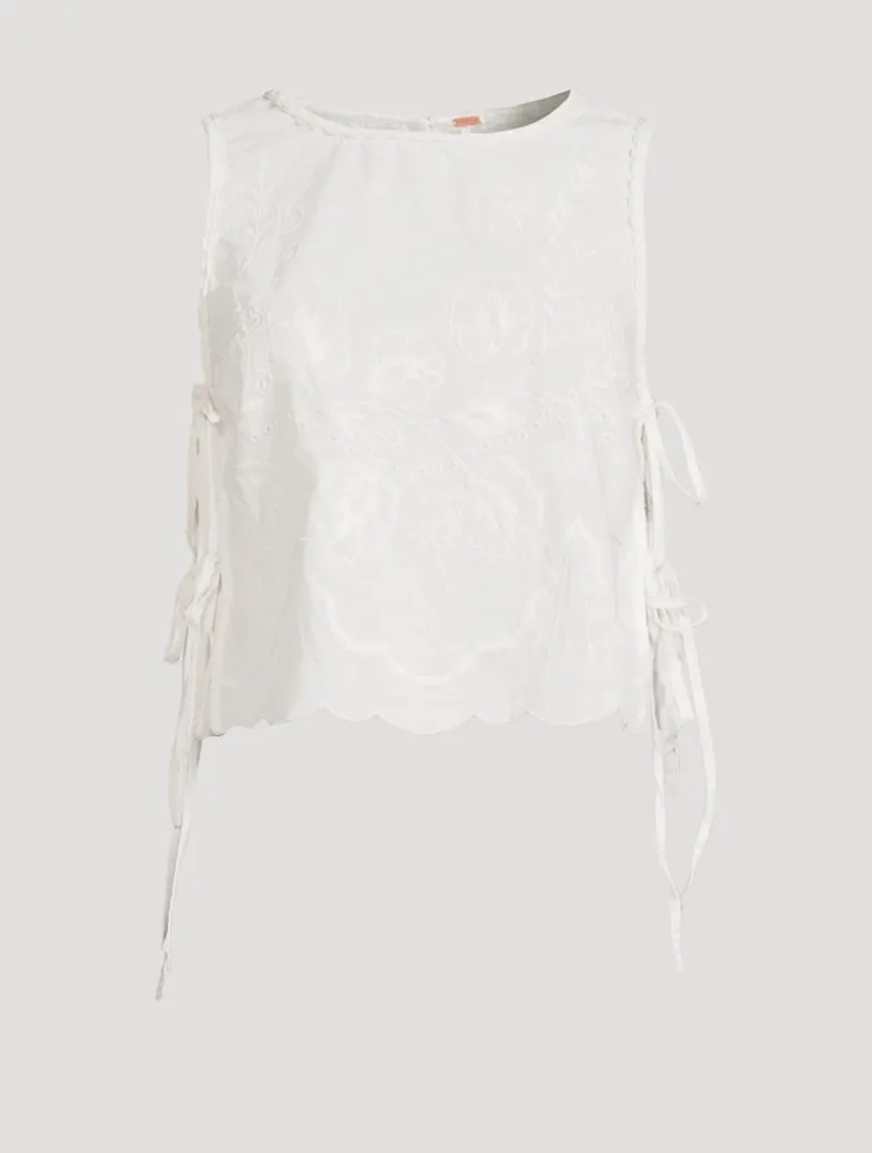 Faded Gardens Side-Tie Blouse