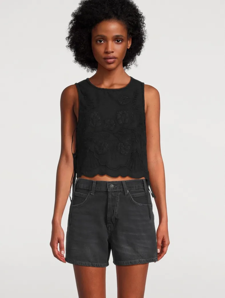 Faded Gardens Side-Tie Blouse