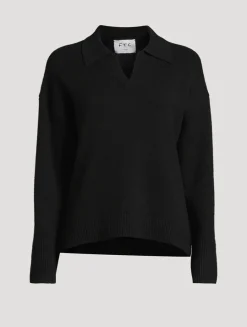 Fair Trade Cashmere Polo Sweater