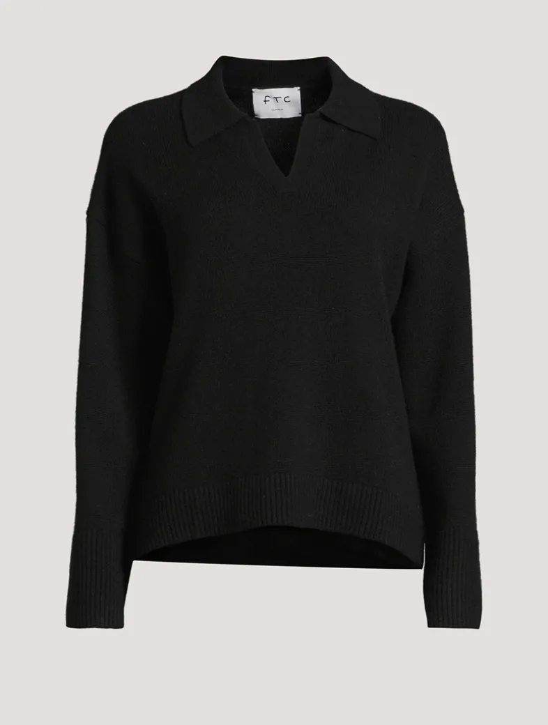 Fair Trade Cashmere Polo Sweater