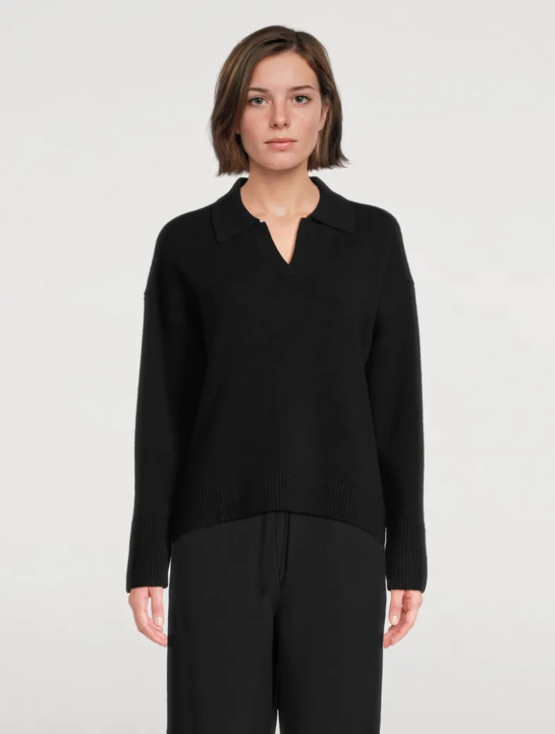 Fair Trade Cashmere Polo Sweater