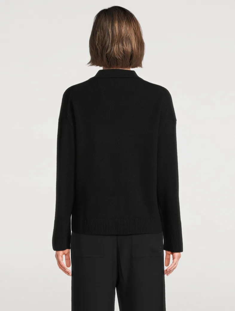 Fair Trade Cashmere Polo Sweater