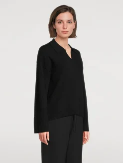 Fair Trade Cashmere Polo Sweater