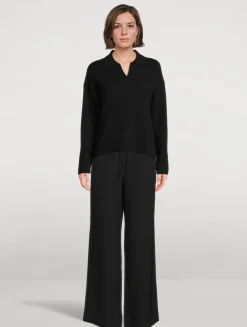 Fair Trade Cashmere Polo Sweater