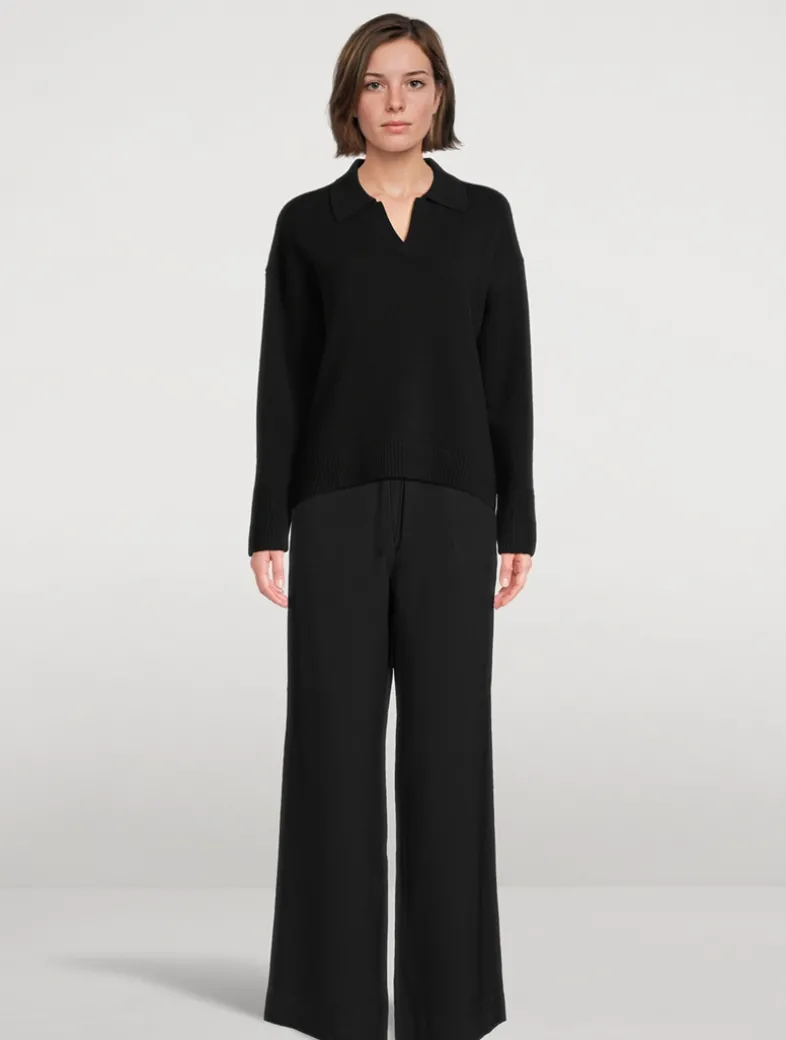 Fair Trade Cashmere Polo Sweater