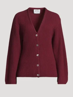 Fair Trade Cashmere Ribbed Cardigan