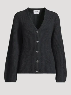 Fair Trade Cashmere Ribbed Cardigan