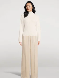 Fair Trade Cashmere Ribbed Turtleneck Sweater