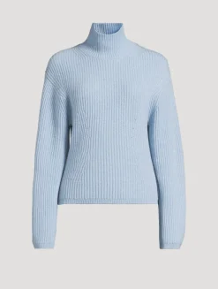 Fair Trade Cashmere Ribbed Turtleneck Sweater