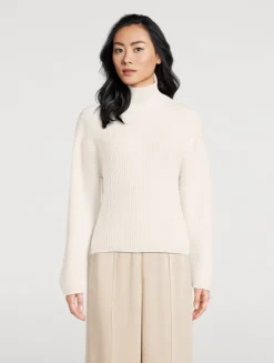Fair Trade Cashmere Ribbed Turtleneck Sweater