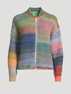 Fair Trade Cashmere UpKnit Multicolour Bomber Sweater