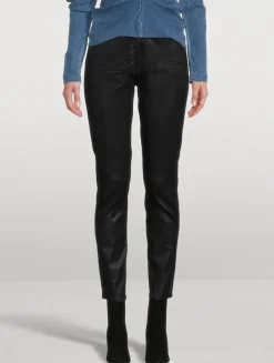 Farrah Coated Ankle Skinny Jeans