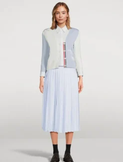 Feather Intarsia Funmix Cardigan