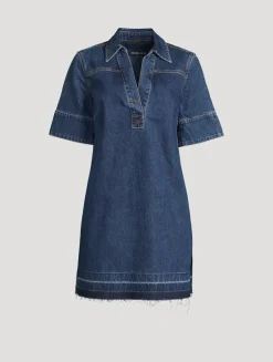 Felice Denim Polo Dress