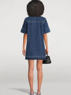 Felice Denim Polo Dress