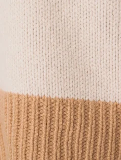 Felted Wool Cashmere Colourblock Sweater