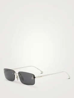 Fendi First Crystal Rectangular Sunglasses
