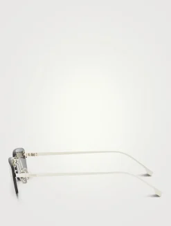Fendi First Crystal Rectangular Sunglasses