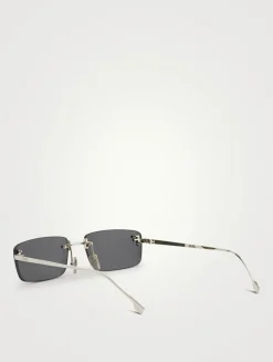 Fendi First Crystal Rectangular Sunglasses